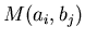 $M(a_i,b_j)$