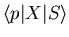 $\langle p\vert X\vert S\rangle$