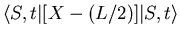 $\langle S,t\vert[X-(L/2)]\vert S,t\rangle$