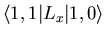 $\langle 1,1\vert L_x\vert 1,0\rangle $