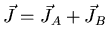 $ {\vec J}={\vec J}_A+
{\vec J}_B$