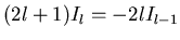 $(2l+1)I_l=-2lI_{l-1}$