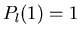 $P_l(1)=1$