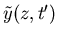 $\tilde{y}(z,t')$